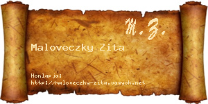 Maloveczky Zita névjegykártya